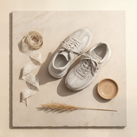 IVORY SUEDE PANEL RUNNER