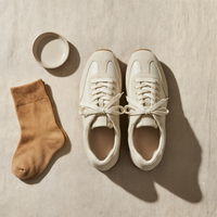IVORY SUEDE LOW-TOP TRAINER