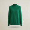 FOREST CASHMERE MOCK-NECK PULLOVER