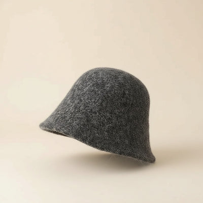 FELTED WOOL SCULPTED BUCKET HAT