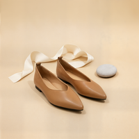 POINTED BALLET LEATHER FLAT