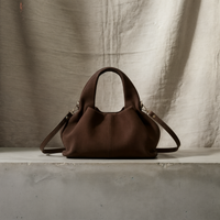 RUCHED SUEDE CLOUD BAG