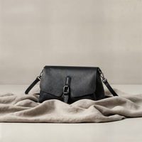 PEBBLED LEATHER FLAP CROSSBODY