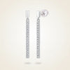 MOISSANITE LINEAR BAR DROP EARRINGS
