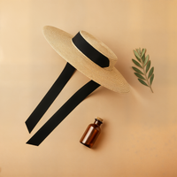 WIDE BRIM STRAW BOATER HAT