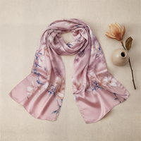 PAINTED MAGNOLIA SILK SCARF