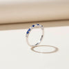 SAPPHIRE HALF ETERNITY STACKING BAND