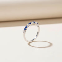 SAPPHIRE HALF ETERNITY STACKING BAND