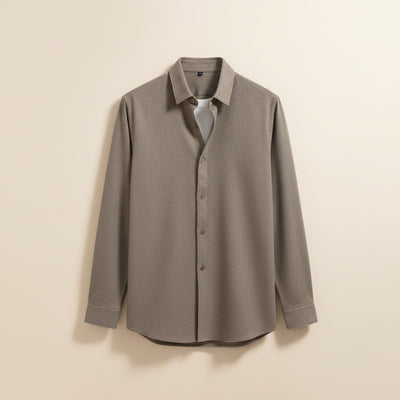 BRUSHED WOOL TWILL SHIRT