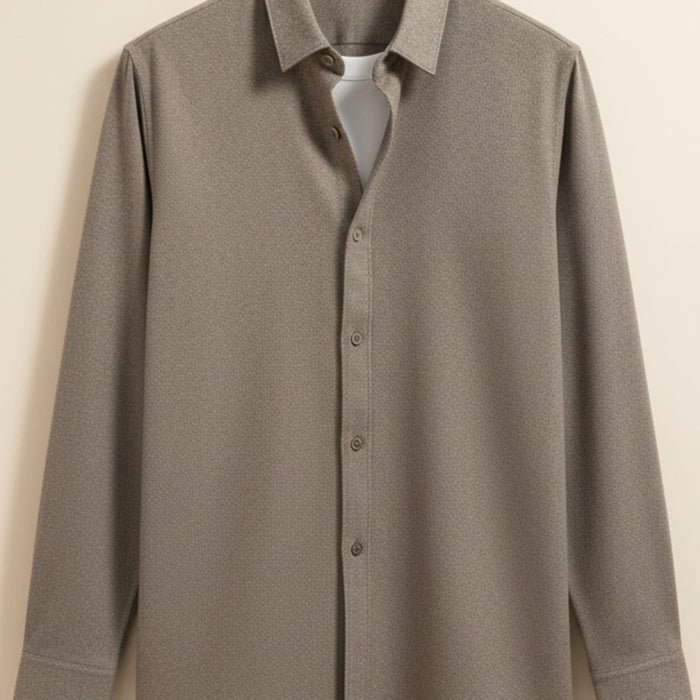 BRUSHED WOOL TWILL SHIRT