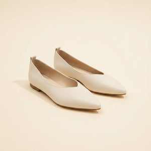 POINTED LEATHER BALLET FLAT