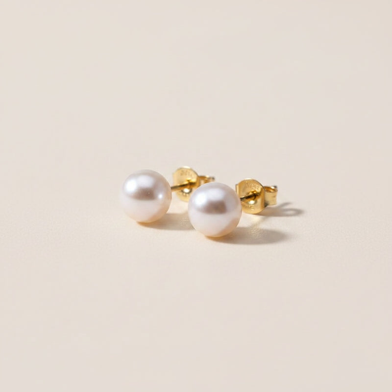AKOYA PEARL GOLD STUDS
