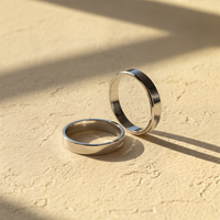 POLISHED STERLING BAND DUO