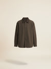 CONTRAST COLLAR CANVAS OVERSHIRT