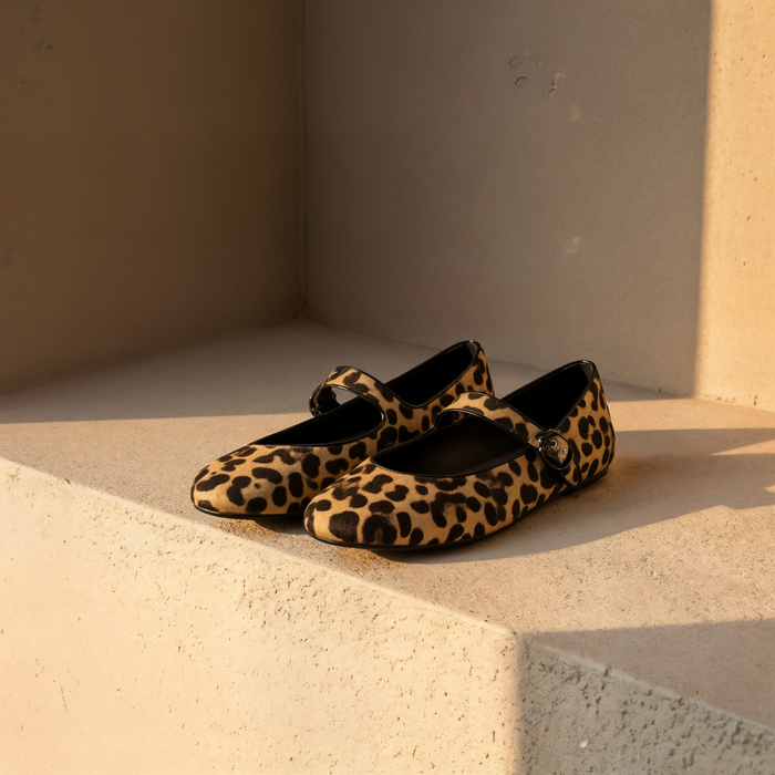 LEOPARD CALF HAIR MARY JANE