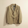 UNSTRUCTURED COTTON CAMEL BLAZER
