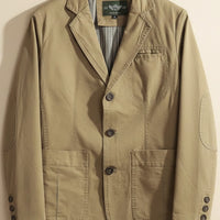 UNSTRUCTURED COTTON CAMEL BLAZER