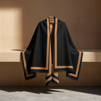 REVERSIBLE CASHMERE BLANKET WRAP