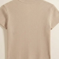 RIBBED MOCK NECK KNIT TOP