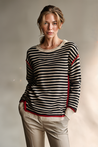BRETON STRIPE RELAXED CREW KNIT