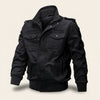 BLACK COTTON FIELD BOMBER JACKET