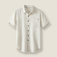 IVORY LINEN CAMP SHIRT