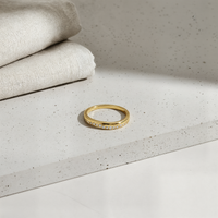 PAVÉ HALF-ETERNITY VERMEIL RING