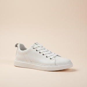 PEBBLED LEATHER RETRO SNEAKER