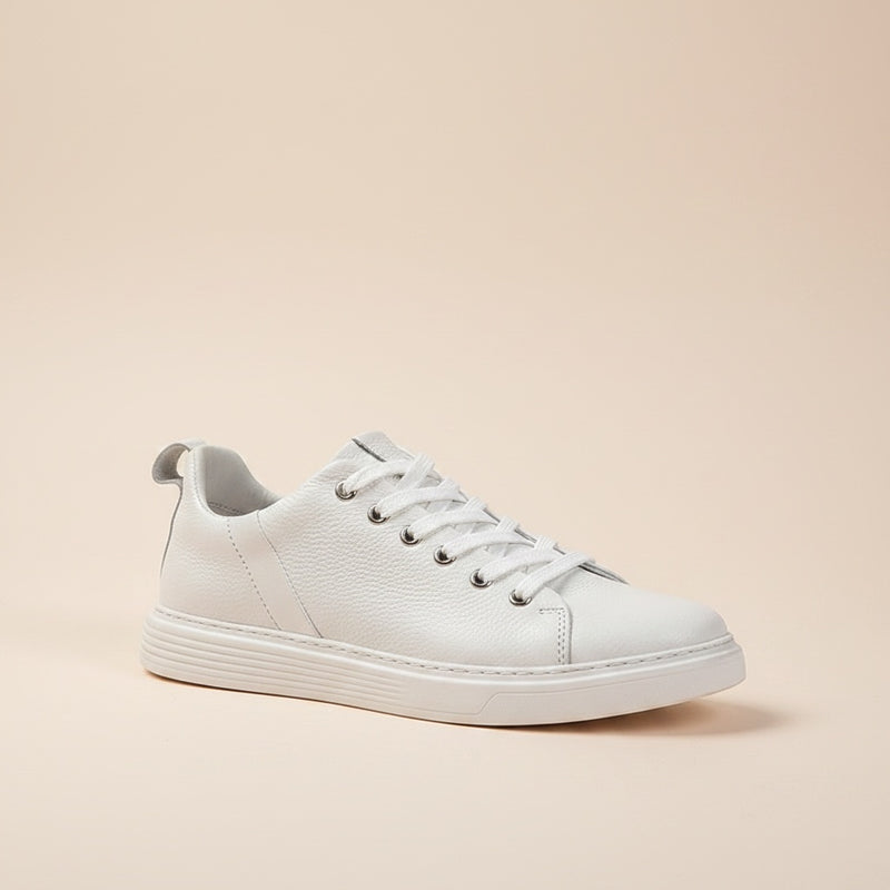 PEBBLED LEATHER RETRO SNEAKER