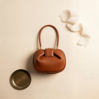 PLEATED DUMPLING TOP-HANDLE BAG