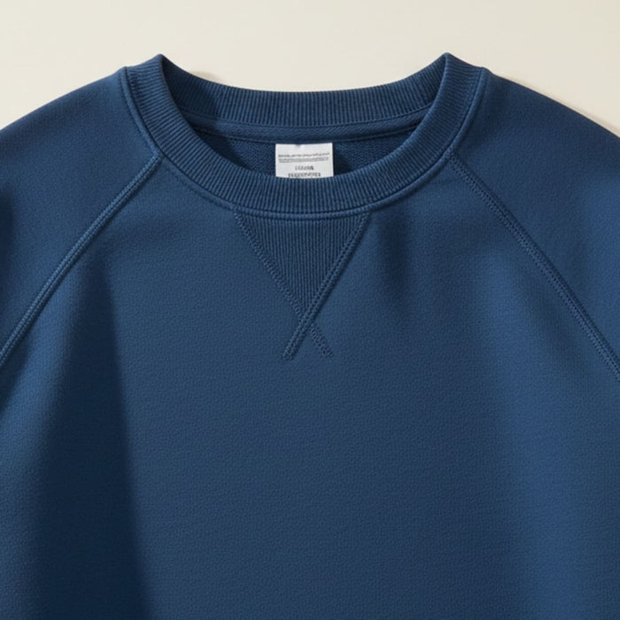 HEAVYWEIGHT NAVY LOOPBACK CREWNECK