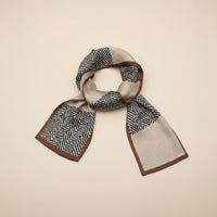 HOUNDSTOOTH SILK RIBBON SCARF