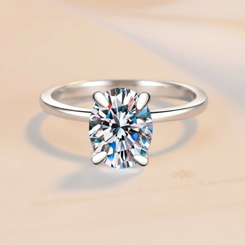 OVAL SOLITAIRE MOISSANITE RING