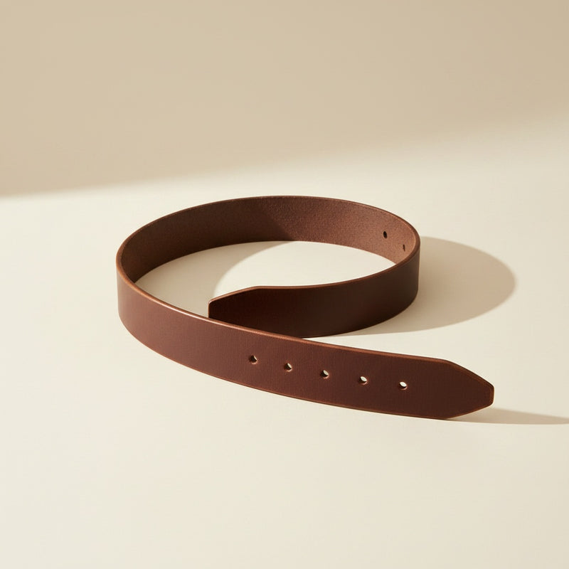 VEGETABLE-TANNED LEATHER BELT STRAP