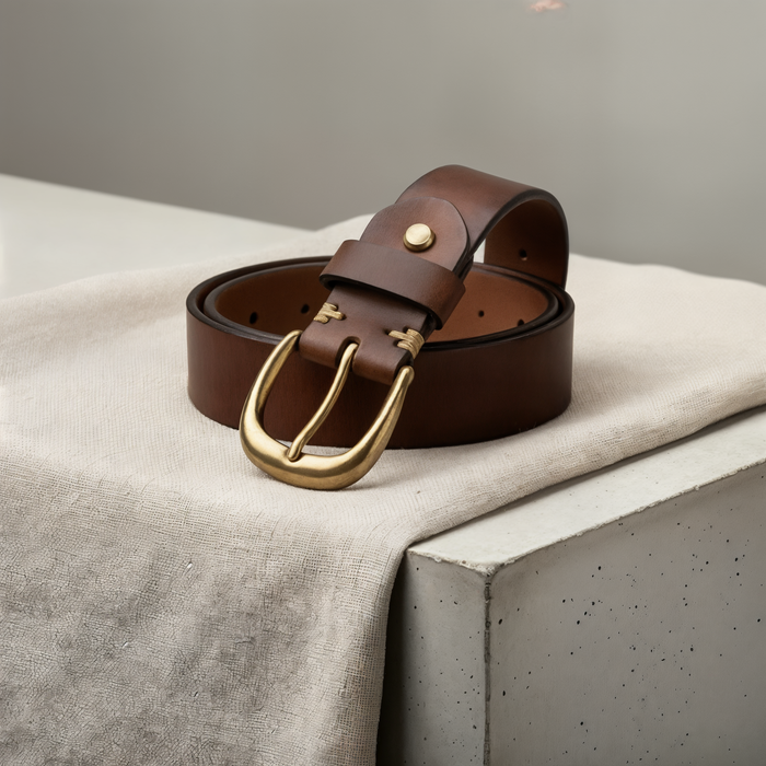 HAND-STITCHED FULL-GRAIN LEATHER BELT