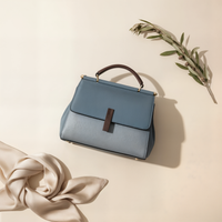 STRUCTURED TOP-HANDLE LEATHER SATCHEL