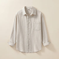 OATMEAL LINEN CAMP SHIRT