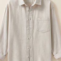 OATMEAL LINEN CAMP SHIRT