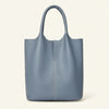 SLATE UNSTRUCTURED LEATHER TOTE