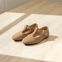 SUEDE MARY JANE FLAT