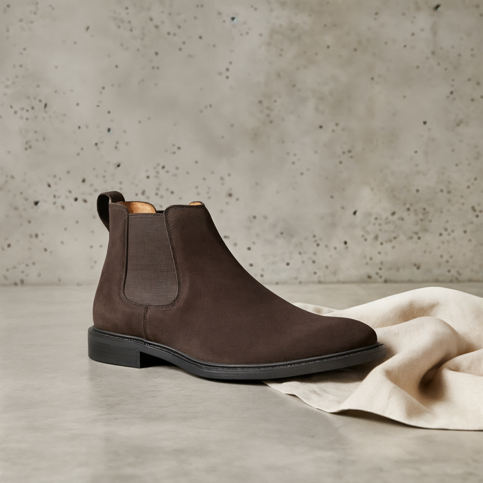 BROWN SUEDE CHELSEA BOOT