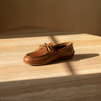 HAVANA LEATHER BOAT MOCCASIN