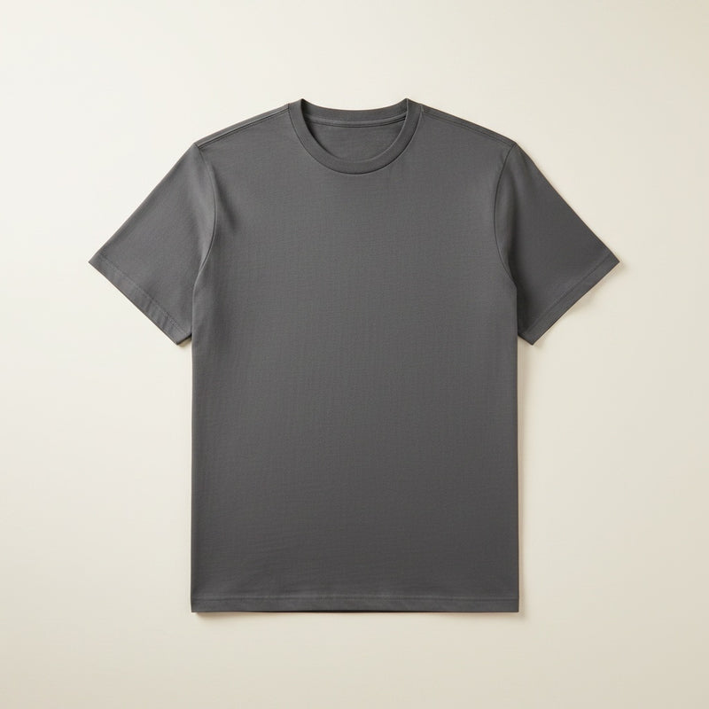 SUPIMA CHARCOAL CREW TEE