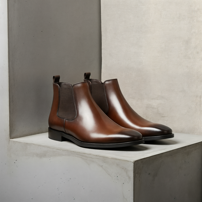 BURNISHED BROWN CHELSEA BOOT