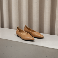 POINTED BALLET LEATHER FLAT