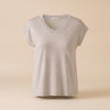HEATHER CAP-SLEEVE SILK KNIT