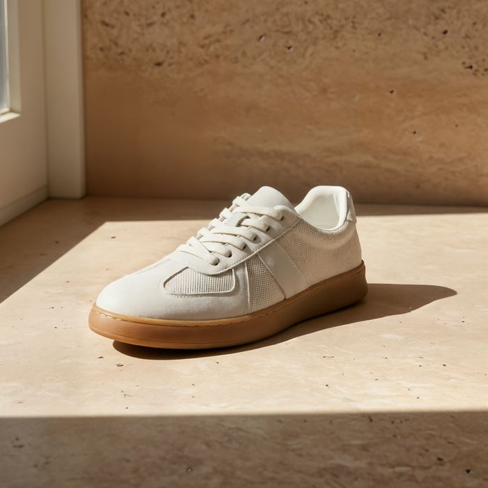 IVORY SUEDE MESH RUNNER