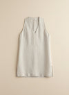 LINEN HALTER VEST IVORY