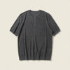 CHARCOAL RIBBED WOOL HENLEY