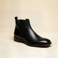 SQUARE TOE LEATHER CHELSEA BOOT